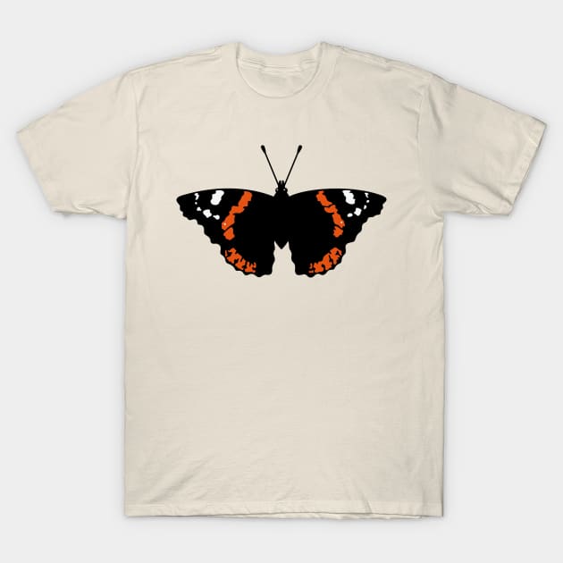 Butterfly (Red Admiral / Vanessa Atalanta) T-Shirt by MrFaulbaum